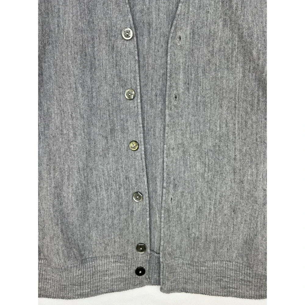 Vtg Arnold Palmer Gray Acrylic Union Made Cardigan Sweater Grandpa Large